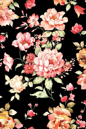 彩底花卉印花华亿平台图片