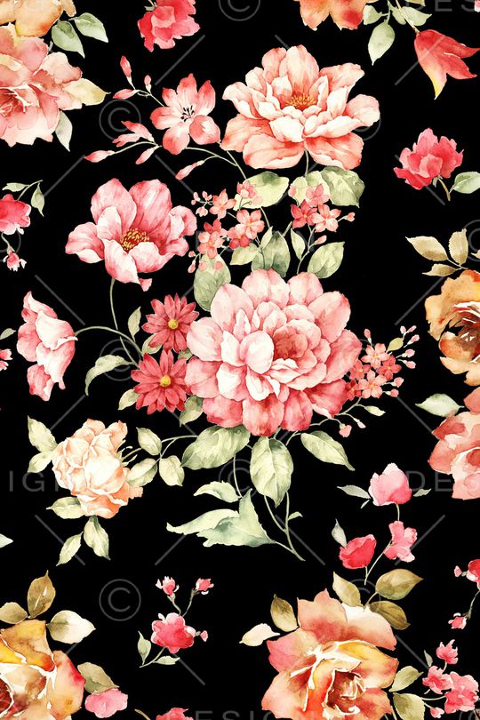 彩底花卉印花华亿平台图片