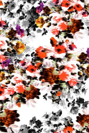 手绘玫瑰印花华亿平台图片