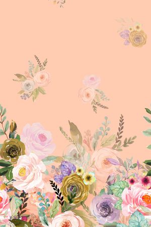 手绘花卉印花华亿平台图片