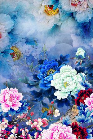 中国风印花华亿平台图片