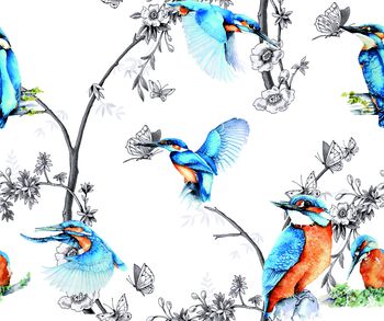 965727-时尚植物花鸟白底