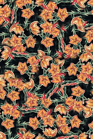 手绘花卉印花华亿平台图片