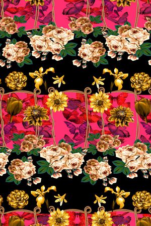 花卉印花华亿平台图片