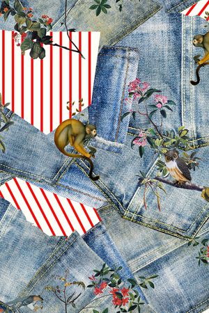 牛仔印花华亿平台图片