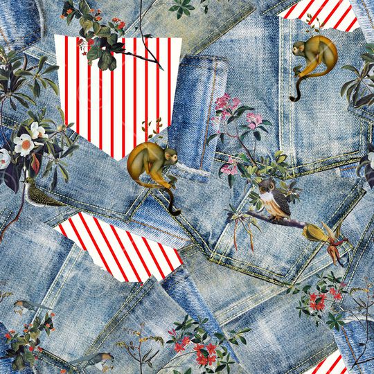 牛仔印花华亿平台图片