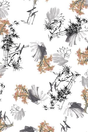 泼墨印花华亿平台图片