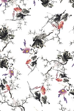 中国风印花华亿平台图片