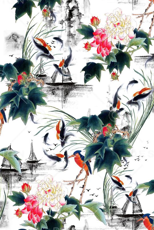 泼墨印花华亿平台图片