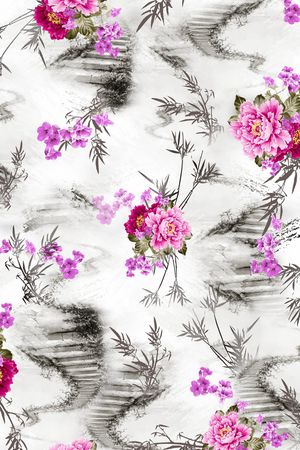 泼墨印花华亿平台图片