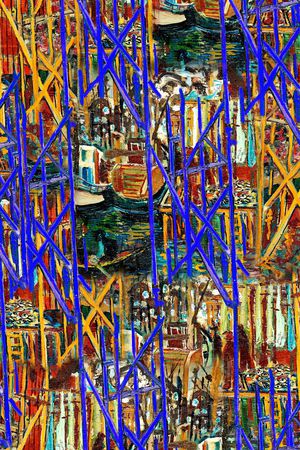 抽象印花华亿平台图片