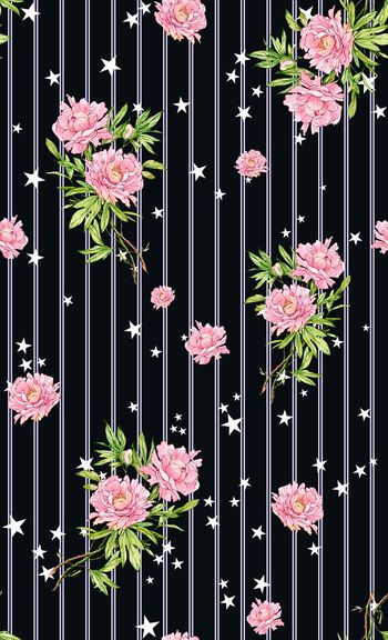 手绘花卉印花华亿平台图片