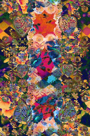 欧式定位花印花华亿平台图片