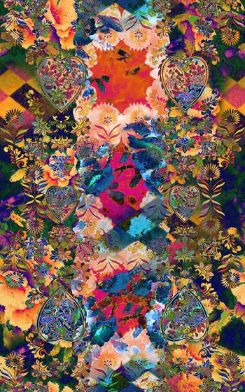 欧式定位花印花华亿平台图片