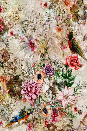 植物印花华亿平台图片