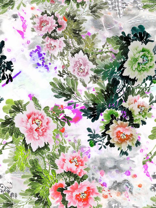 泼墨印花华亿平台图片