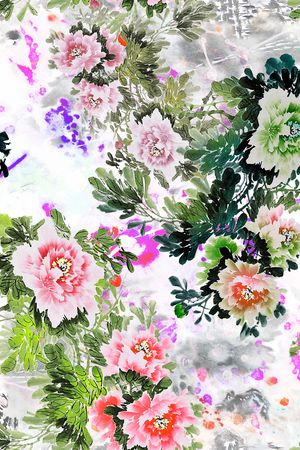 泼墨印花华亿平台图片