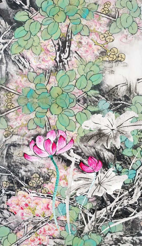 花卉印花华亿平台图片