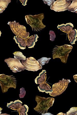 蜥蜴印花华亿平台图片