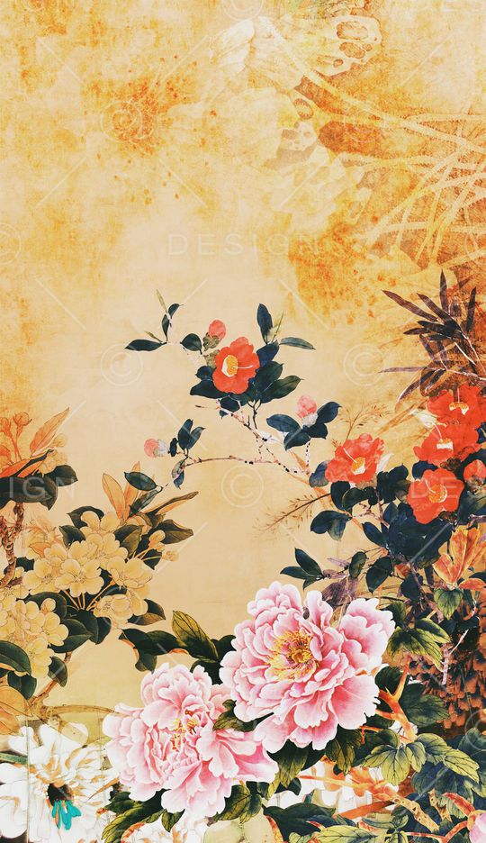 抽象花卉印花华亿平台图片