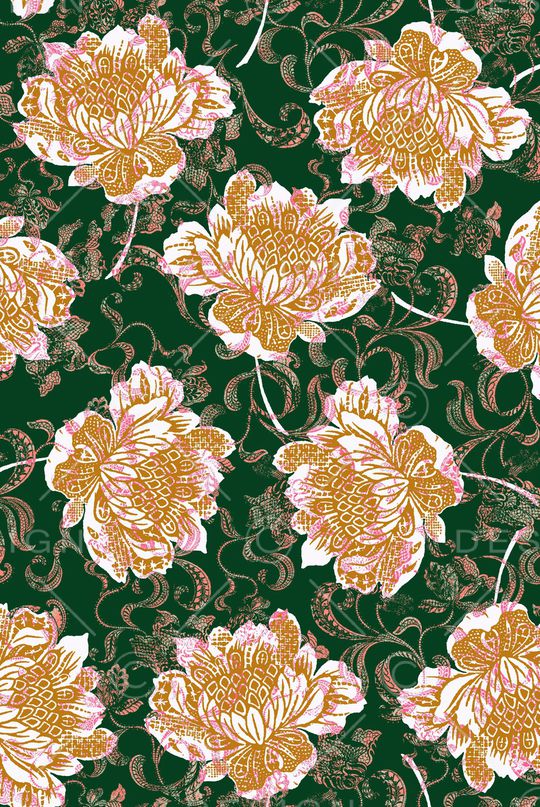 春夏华亿平台印花华亿平台图片