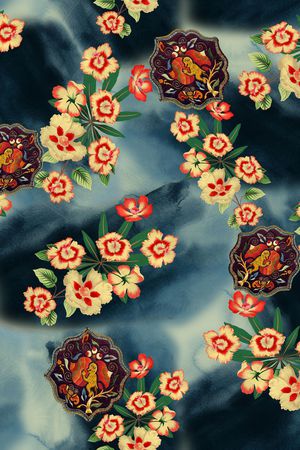 小碎花印花华亿平台图片