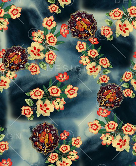 小碎花印花华亿平台图片