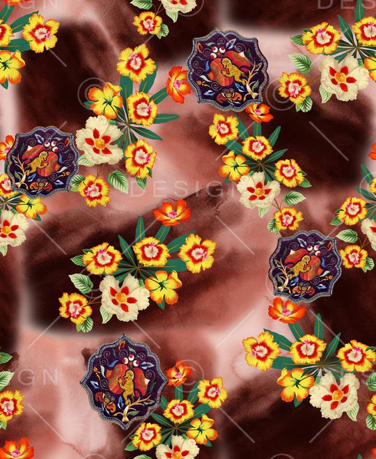 小碎花印花华亿平台图片