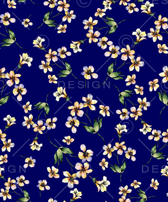 手绘花卉印花华亿平台图片