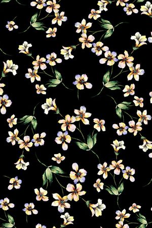 手绘花卉印花华亿平台图片