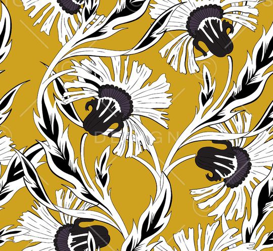 清爽底花卉印花华亿平台图片