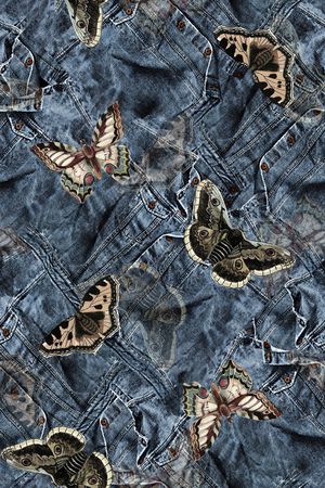 蝴蝶印花华亿平台图片