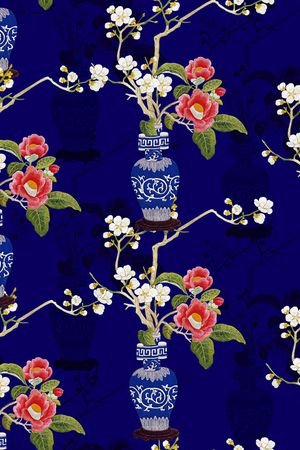 花卉印花华亿平台图片