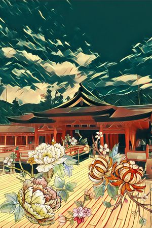 胸前独幅印花华亿平台图片