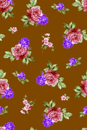 月季花印花华亿平台图片