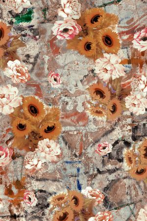 向日葵印花华亿平台图片