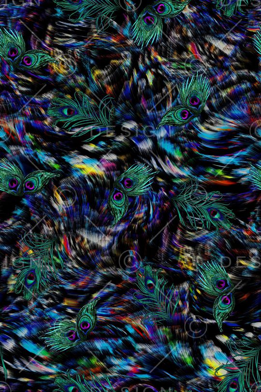 羽毛印花华亿平台图片