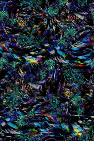 羽毛印花华亿平台图片