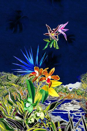 花卉印花华亿平台图片