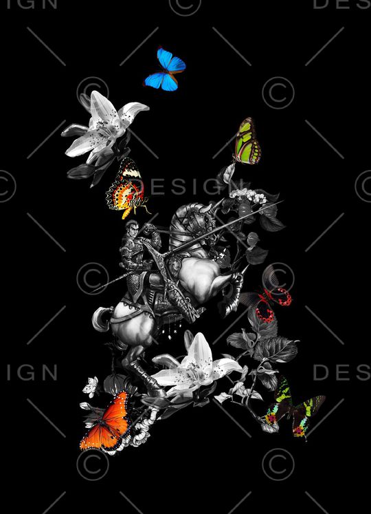 蝴蝶印花华亿平台图片