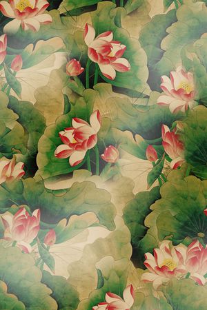 手绘花卉印花华亿平台图片