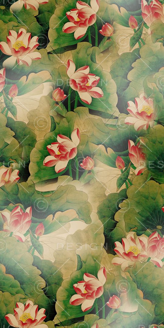 手绘花卉印花华亿平台图片