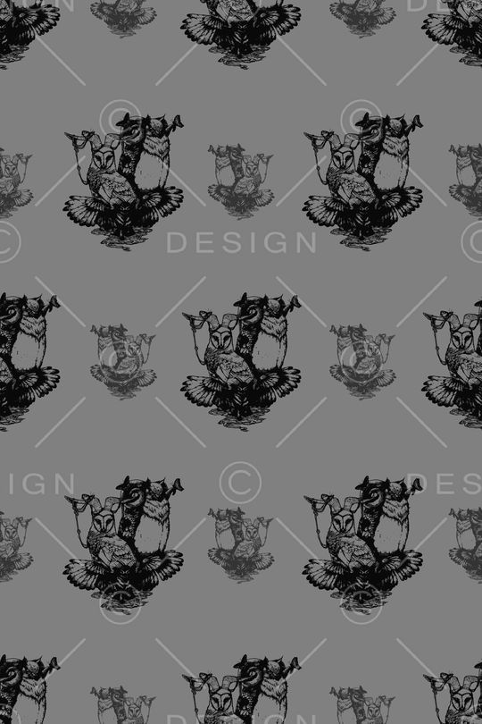 猫头鹰印花华亿平台图片