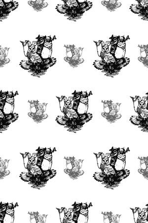 猫头鹰印花华亿平台图片