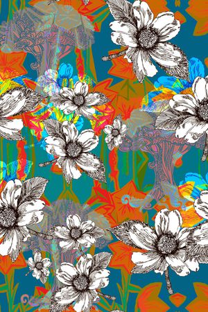 春夏华亿平台印花华亿平台图片