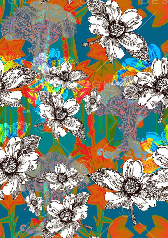 春夏华亿平台印花华亿平台图片