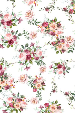 黑底花卉印花华亿平台图片