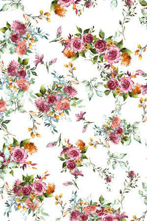 黑底花卉印花华亿平台图片