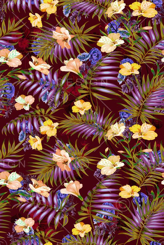 植物印花华亿平台图片