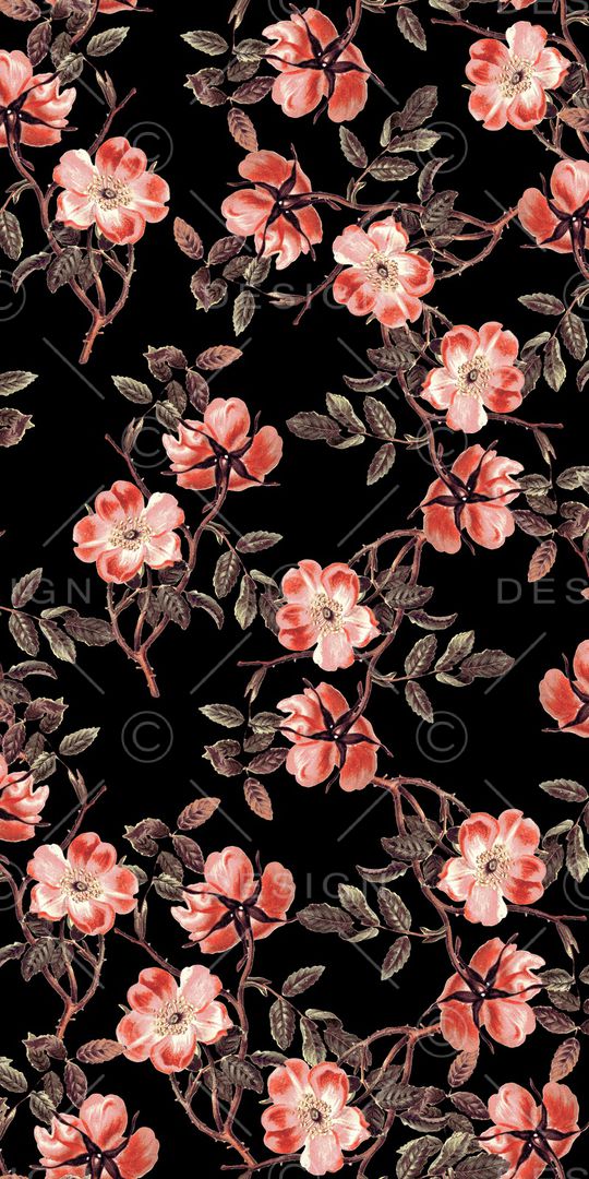 水彩花卉印花华亿平台图片